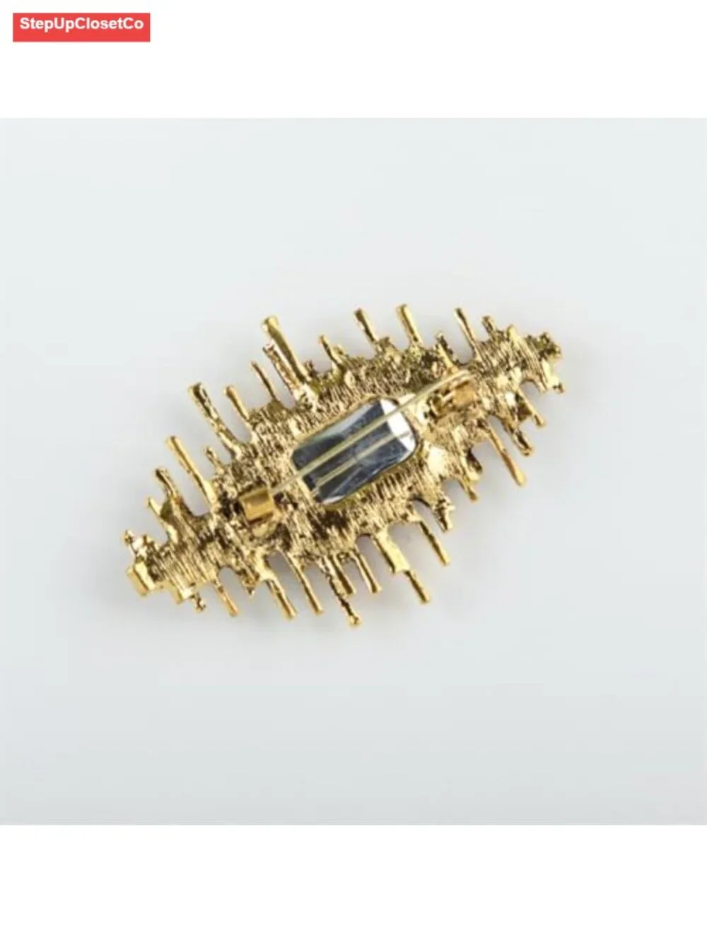 Vintage Rhinestone Brooch Pin Geometric Lapel Brooch for Women